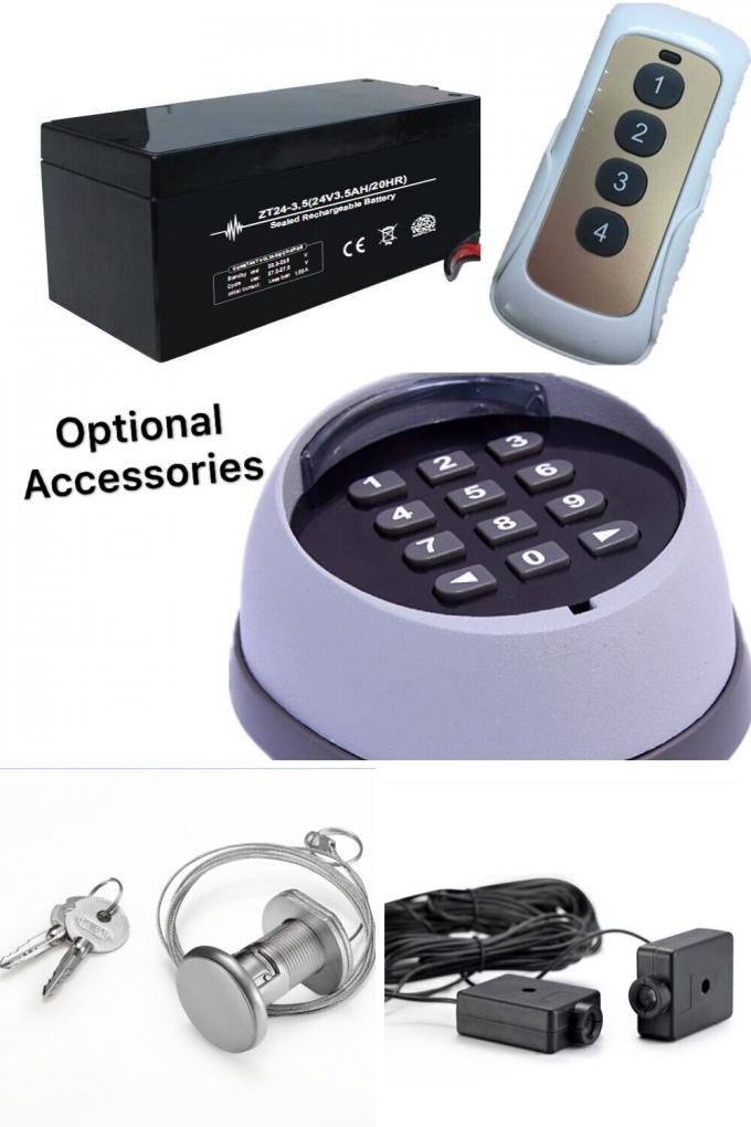 Battery Operated Chain Drive Garage Door Opener 2 Remote Controls Quiet Operation